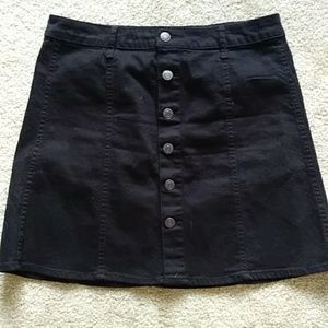 Jean button down skirt